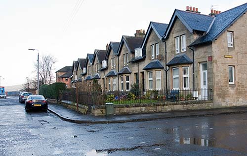 Atlas Cottages, Cunard Street, Clydebank in 2012