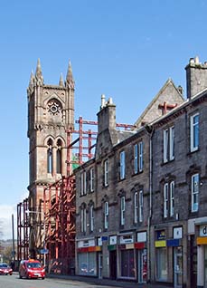 Facade of Dumbarton Burgh Hall formerly Dumbarton Academy, 2013