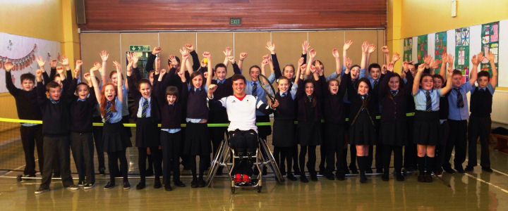 Gordon Reid visit to St. Patrick's PS