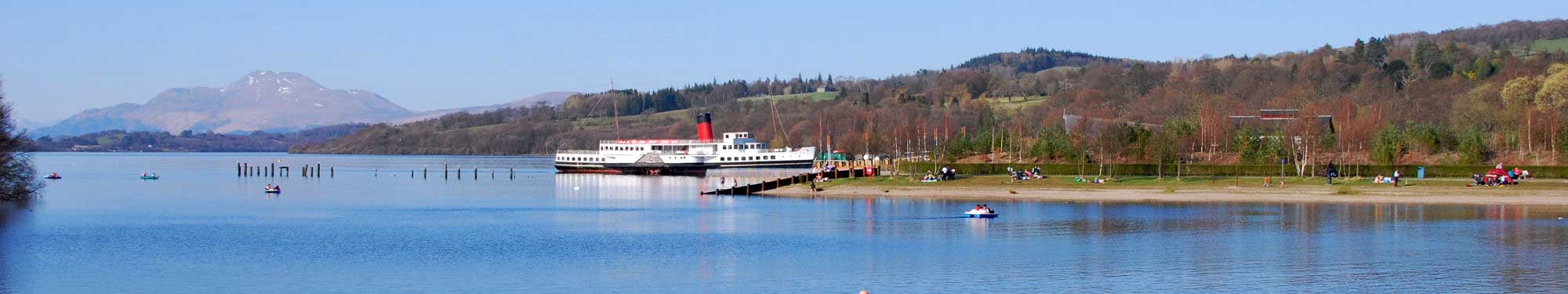 Maid of the Loch at the pier on Loch Lomond