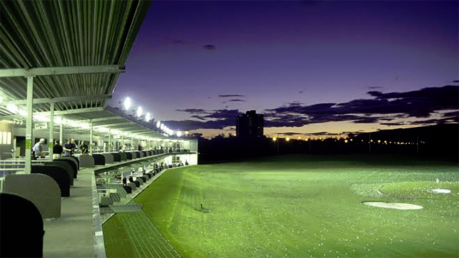 Flood lit driving range