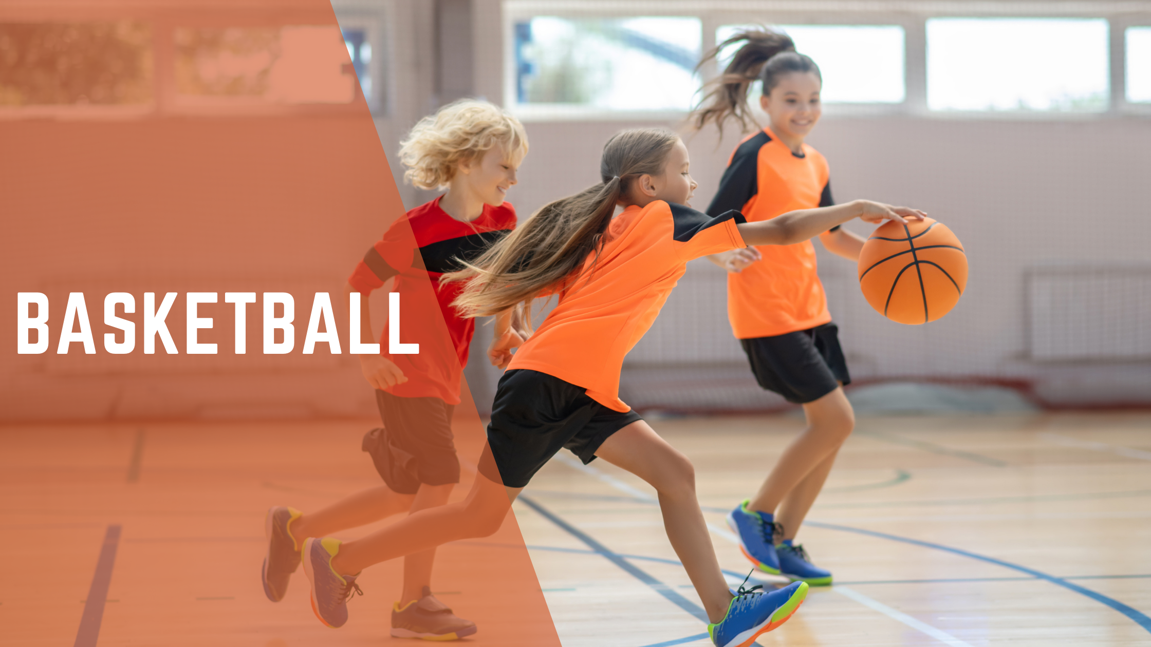 young people playing basketball