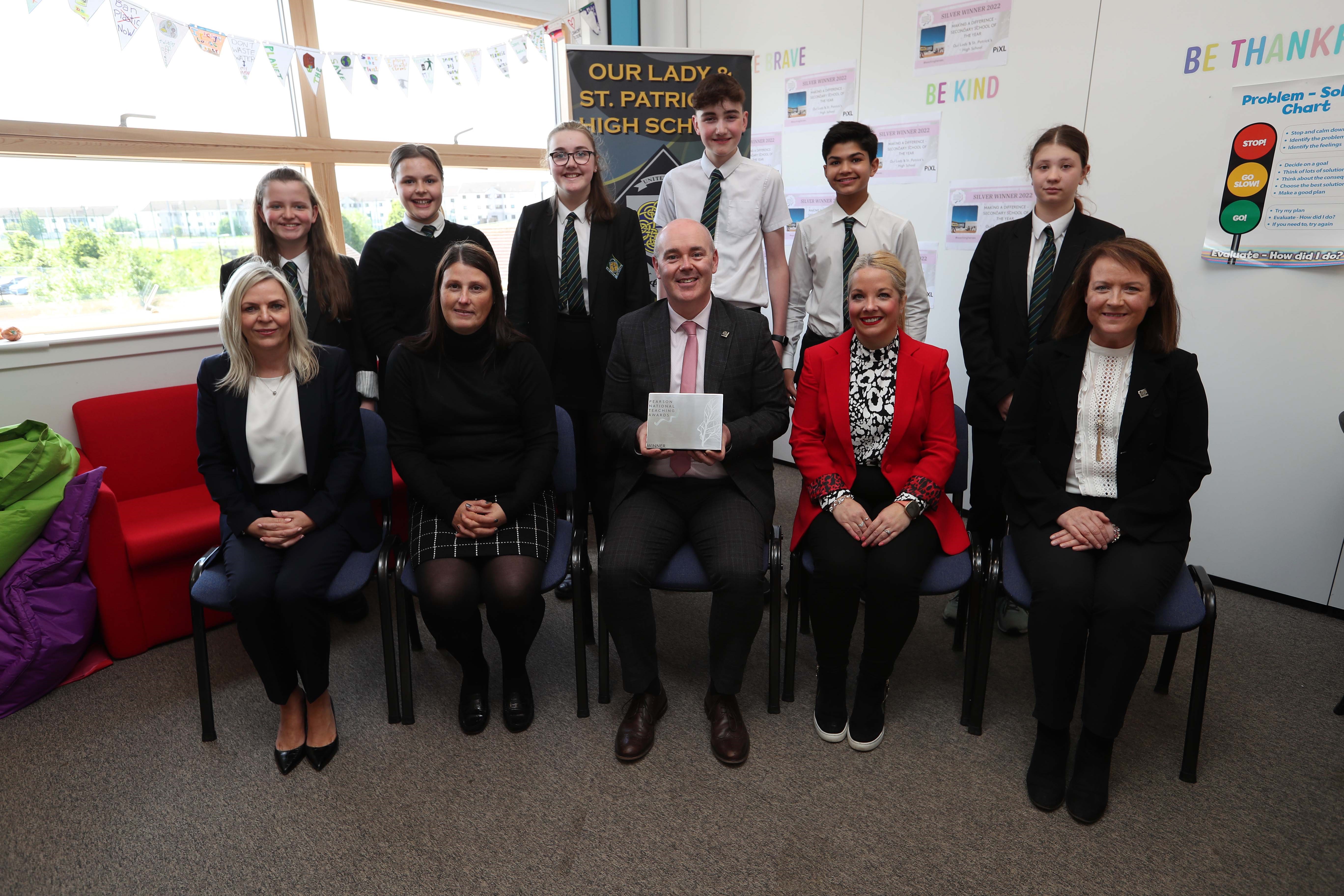 Our Lady & St. Patrick's High School with their national award