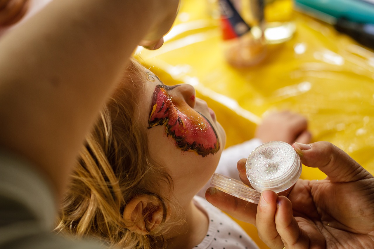 Kids getting Face painted