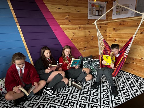 some young people in the reading area