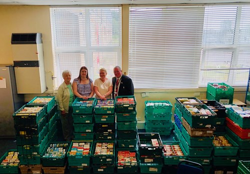 West Dunbartonshire Community Food Share - crates of food